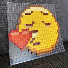 Kussende emoji bouwmozaïek