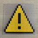 Warning Sign - Buildable Brick Art