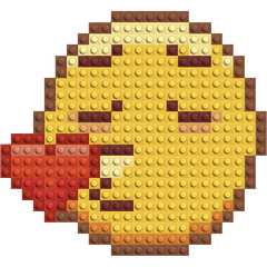Kussende emoji bouwmozaïek
