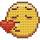 Kussende emoji bouwmozaïek