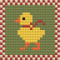 Pipi Chick bouwbaar mozaïek