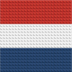 Nederlandse vlag steenmozaïek