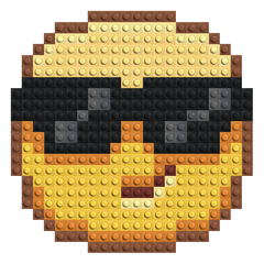 Zonnebril-Emoji Bouwbaar Mozaïek