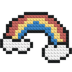 Regenboogwolken - Bouwbaar Steentjesmozaïek
