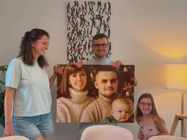 Maak van je foto een gepersonaliseerd, bouwbaar portret van bouwsteentjes