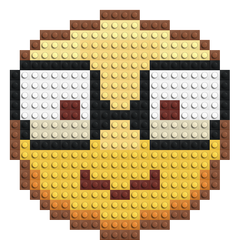 Nerd-emoji Steenmozaïek