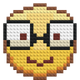 Nerd-emoji Steenmozaïek